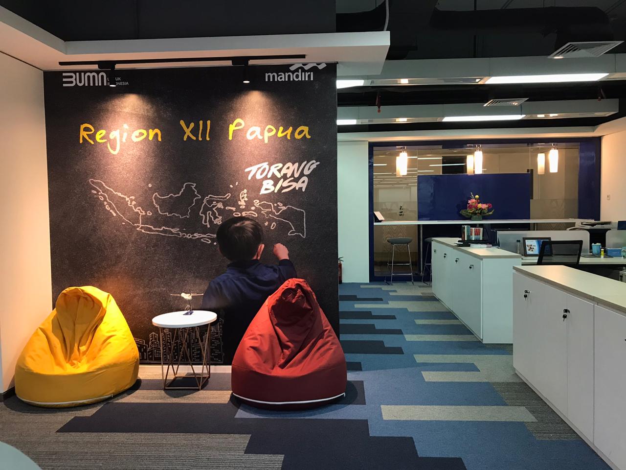 Mandiri Jayapura office nook